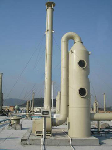 塑膠廠酸氣處理噴淋塔工程